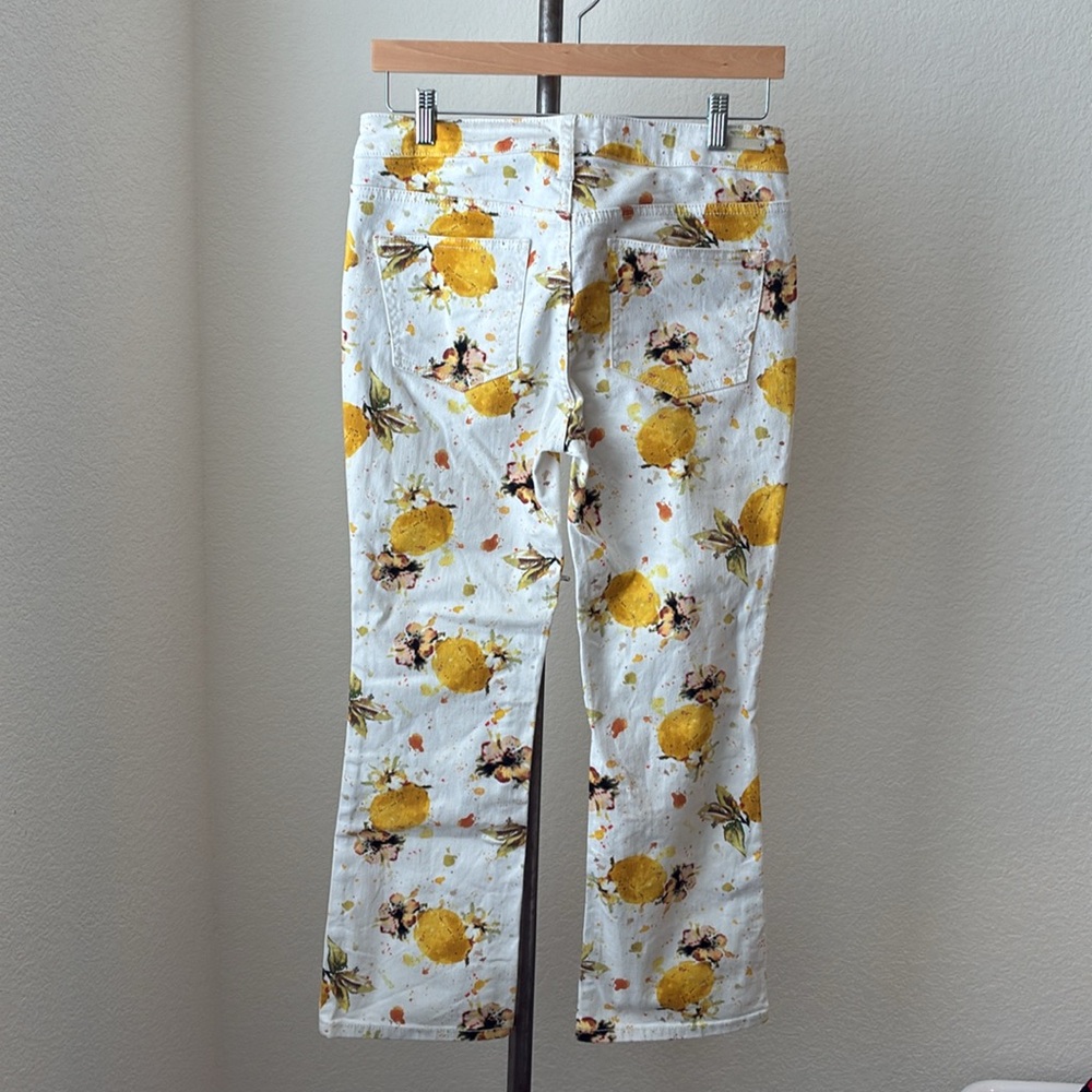 Anthropologie Pilcro 28 floral Lemon Grove fruit high-rise bootcut denim quirky - Picture 5 of 6